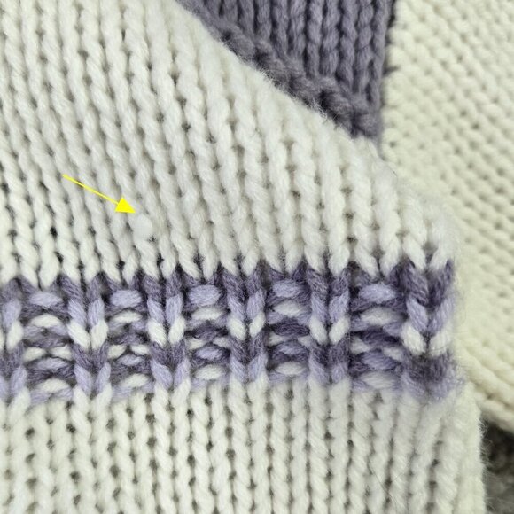 Sincerely Jules Lavender White Stripe Flare Sleeve Cropped Sweater Slouchy - Picture 8 of 8